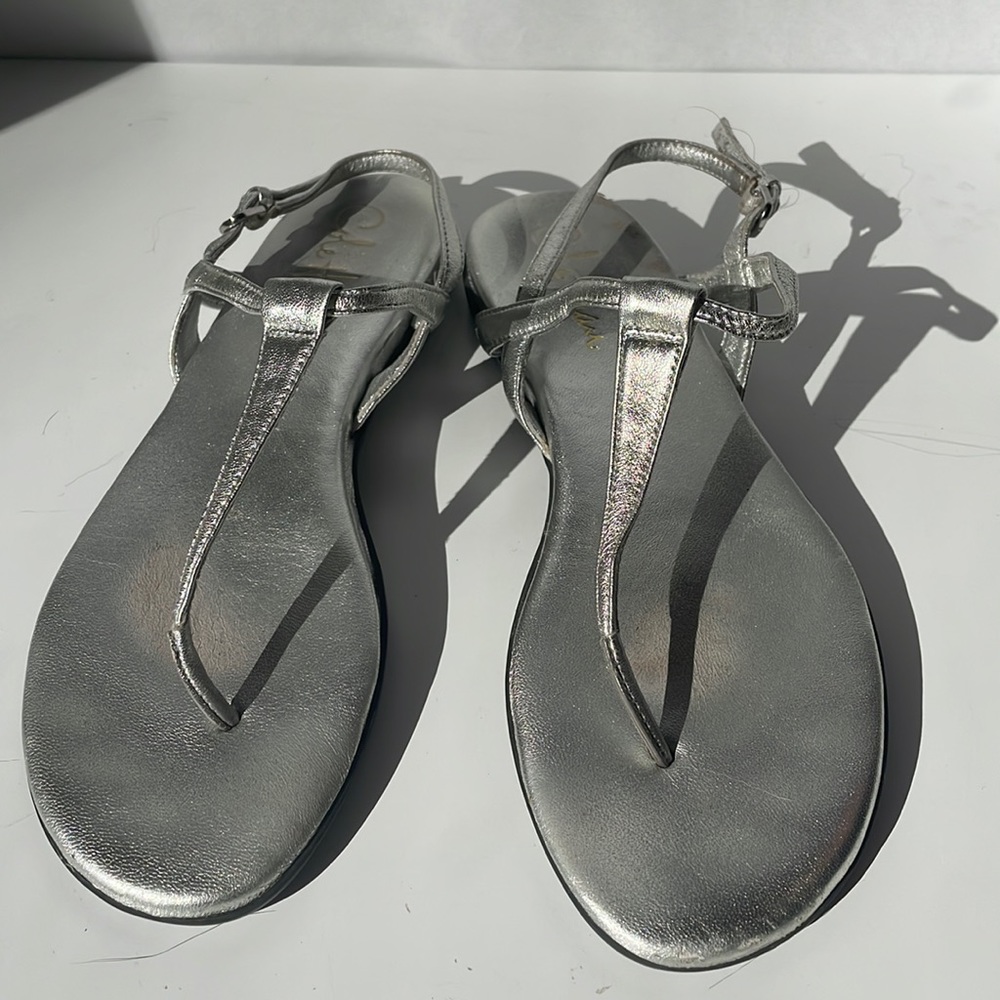 Cole Haan Nike air silver sandal size 5
